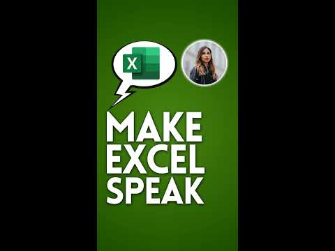 Make Excel SPEAK Excel Trick Shorts