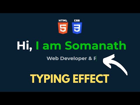 Auto Text Typing CSS Animation using HTML and CSS
