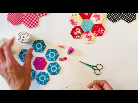 English Paper Piecing - Knicker Knot and Whip Stitch How To