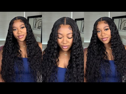 Water Wave Wear and Go Wig Pre Cut Pre Bleached 5x5 HD Lace Wig