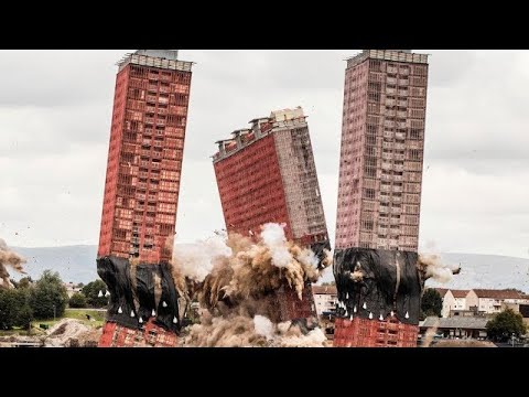 Amazing Dangerous Fastest Building Demolition Excavator Skill. Incredible Biggest Heavy Equipment