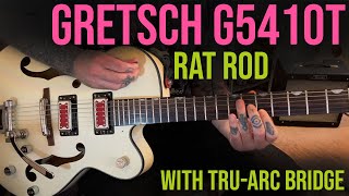 Video thumbnail for Tru-Arc Bridge on Gretsch G5410T Rat Rod by DEATHRAYCAT