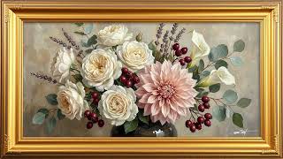 Elegant Winter Floral Art | 4K Frame TV Screensaver | SSM Art