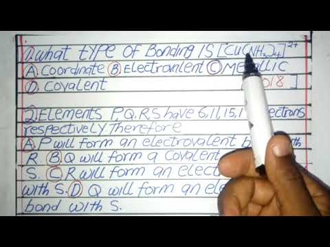 jamb chemistry questions and answers on atomic structure,orbital,shell, chemical bonding,quatum nos