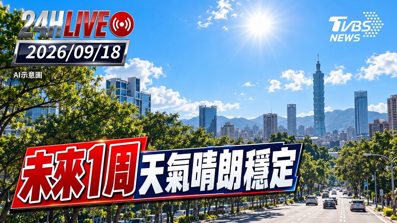 【LIVE】未來1週天氣晴朗穩定|20260918|TVBS新聞網