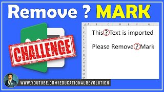 How to Remove special Characters in Excel -Remove Question mark