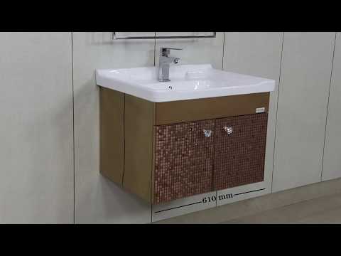 Stainless steel golden 4006(b) 600mm wall mounted vanity