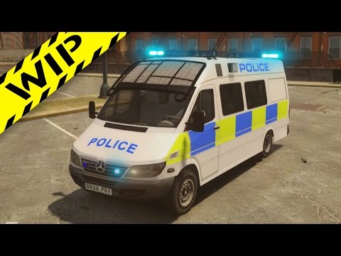 GTA IV Mod - British Police Car Pack - Mercedes-Benz Sprinter Van ► WIP
