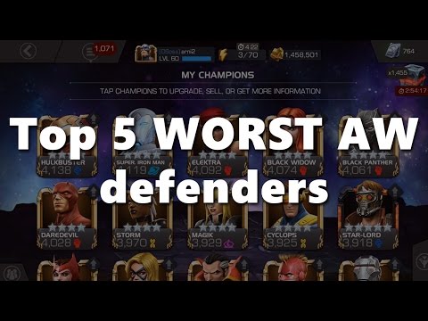 Alliance Wars - Top Worst 5 Defenders