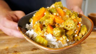 How to Cook Okra - vegan okra stew - cook with me - healthy recipe channel