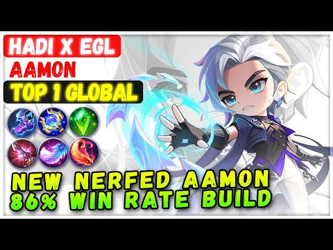 New Nerfed Aamon 86% Win Rate Build [ Top 1 Global Aamon ] Hadi X EGL  - Mobile Legends Emblem Build