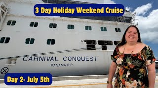 Carnival Conquest 3-Day Cruise Vlog (Day 2) | Sea Day Fun, Elegant Night & 80s Rock Party
