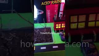 acid rain working model - #shorts  | howtofunda