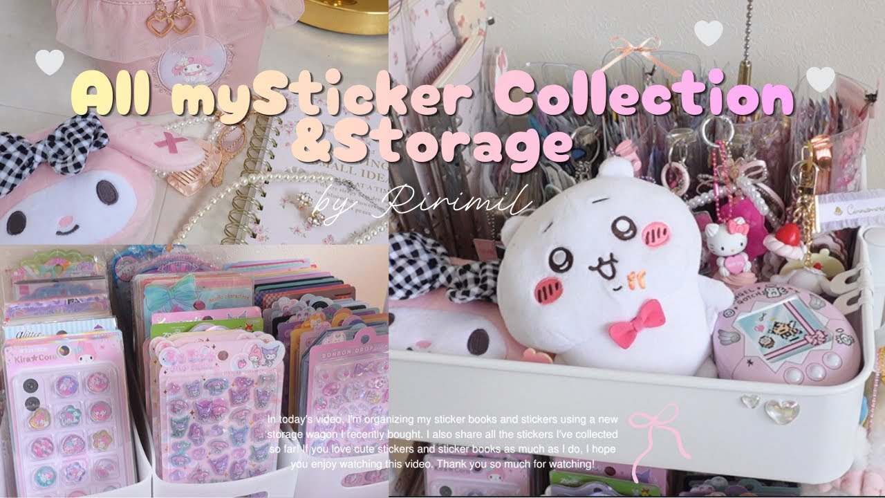 大量のシール全部紹介&激カワ収納ワゴン作ったから見て💕シール帳収納/シール紹介