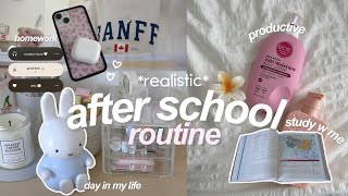 AFTER SCHOOL ROUTINE *realistic* 📝🎀|| studying, productive, back to school