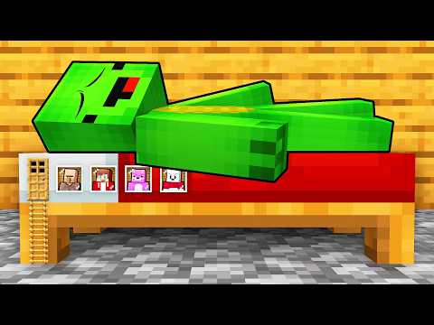 JJ and Friends Built a House inside Mikey’s BED in Minecraft (Maizen)