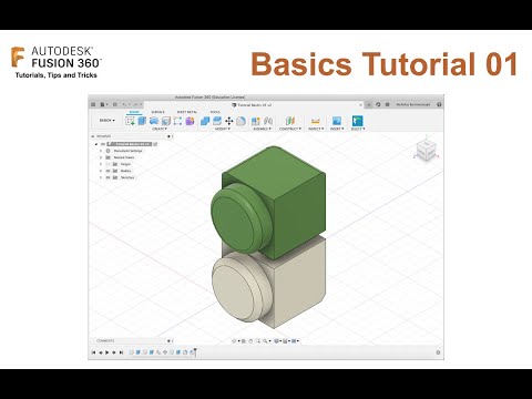 Autodesk Fusion 360 Basics - Extrusions and Sketches (Tutorial 01)