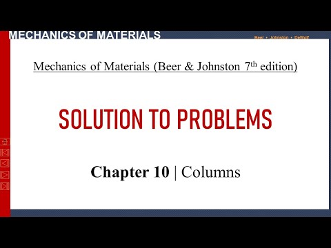 Chapter 10 | Solution to Problems | Columns | Mechanics of Materials