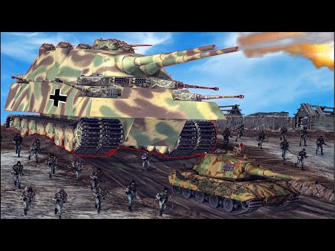 GERMAN MEGA MAMMOTH TANK vs ALLIES