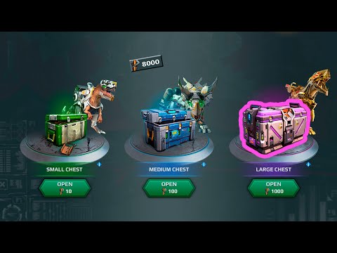 JMW. Dino War - Open large chests only for 1000 keys