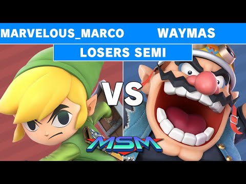 MSM Online 20 - Marvelous_Marco (Toon Link) Vs Waymas (Wario) Losers Semi - Smash Ultimate