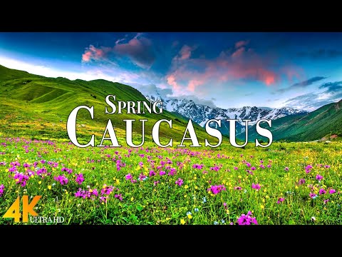 Spring Caucasus Mountains 4K Ultra HD • Stunning Footage, Scenic Relaxation Film with Calming Music.
