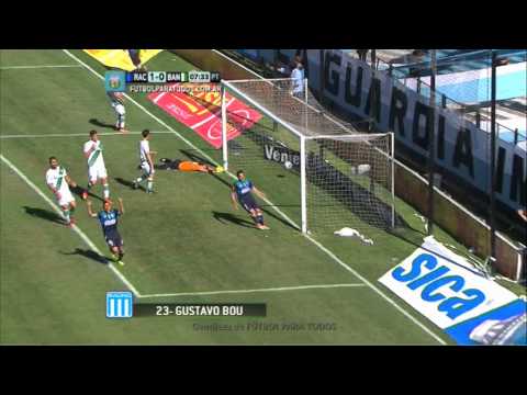 Gol Bou. Racing 1 - Banfield 0. Fecha 15. Primera. FPT.