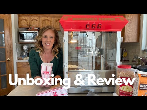 AMAZING Antique Style Popcorn Machine 8oz Kettle - Unboxing & Review