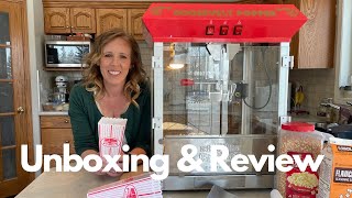 AMAZING Antique Style Popcorn Machine 8oz Kettle - Unboxing 