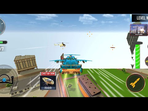 Flying Limo Robot Car Transform: Police Robot Game/ Android Gameplay