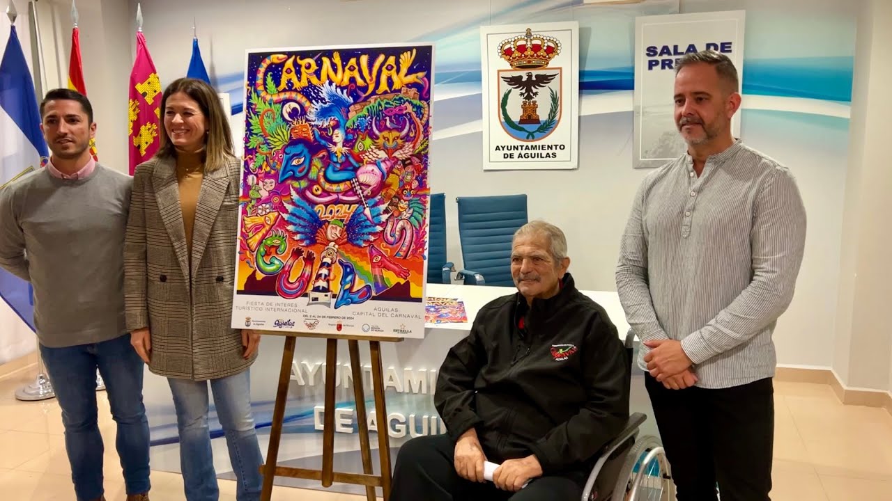 Ayuntamiento y Federación de Peñas presentan las novedades y el cartel del Carnaval de Águilas 2024