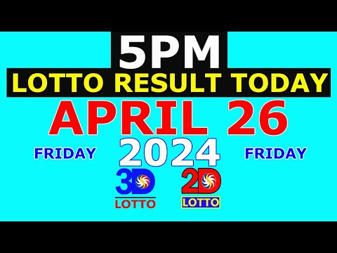 Lotto Result Today 5pm April 26 2024 (PCSO)