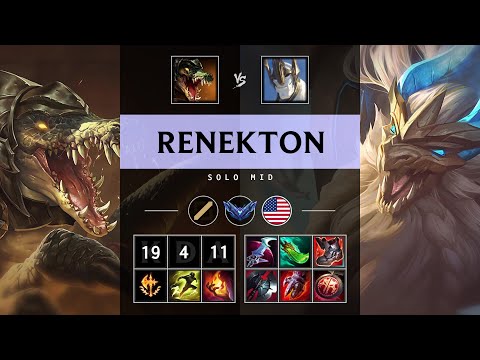 Renekton Mid vs Galio - NA Diamond Patch 25.13