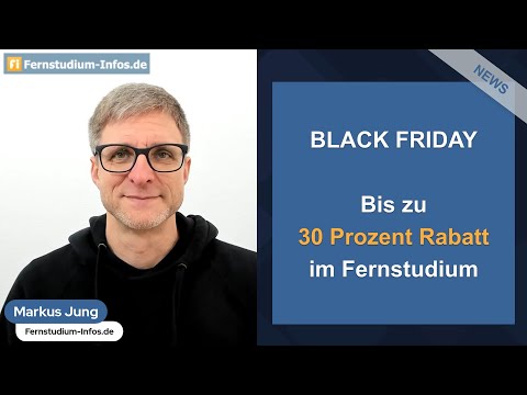 Fernstudium BLACK FRIDAY Deals: Bis zu 30 Prozent Rabatt bei Wilhelm Büchner Hochschule und SGD
