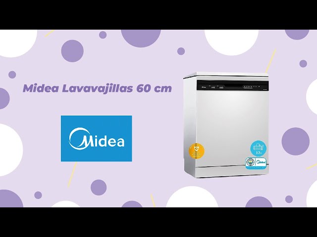 Vídeo relacionado con Midea Lavavajillas 60 cm+++ Blanco para 14 servicios - Lavaplatos libre instalación - Compacto con 10 Programas de Lavado integrable - Filtro Antibacterias y Programación Horaria Nuevo Modelo