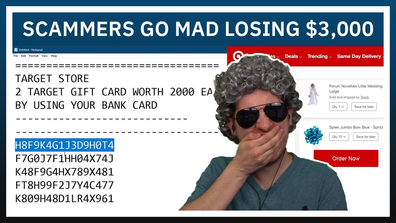 Scammers Go Mad While Losing $3,000 In Gift Cards
