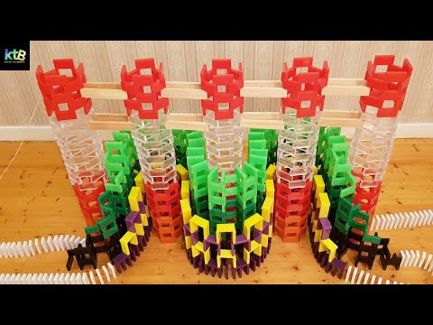 13 minutes of domino structures falling | NO MUSIC