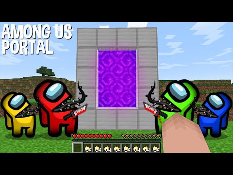 Banana Dude - Minecraft, But How To Build PORTAL To AMONG US DIMENSION !?
