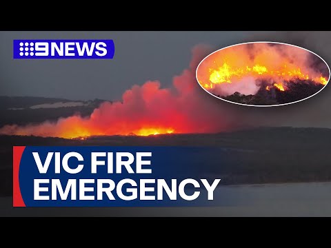 Out of control bushfires burning across the state | 9 News Australia