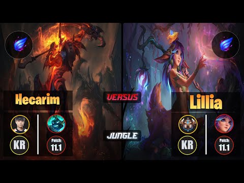 Cuzz HECARIM (Jungle) [Phase Rush] VS LILLIA - Challenger KR Patch 11.1