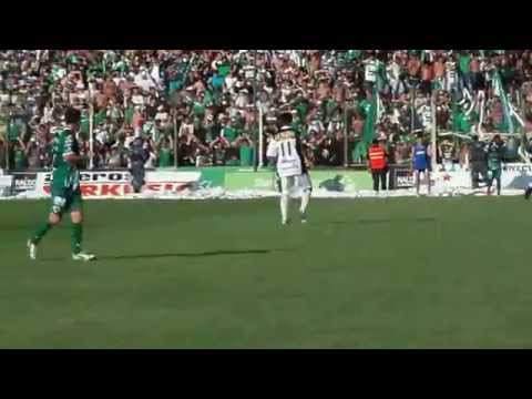 Sarmiento en la "A": Los festejos en la propia cancha