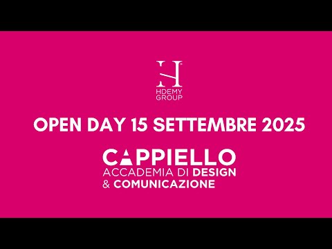 Open Day 2025 Accademia Cappiello | Scopri i corsi di design, moda, grafica e comunicazione
