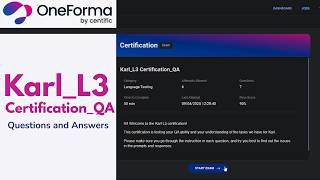 Karl L3 Certification QA Question and Answer | How to Pass Karl L3 Certification on Oneforma