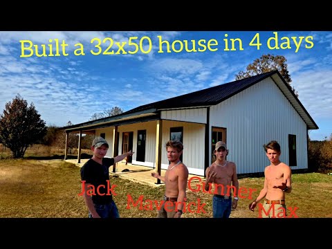 WE BUILT A BEAUTIFUL 32/50  HOUSE IN 4 DAYS @nbconstructon #diy #construction #house #building 