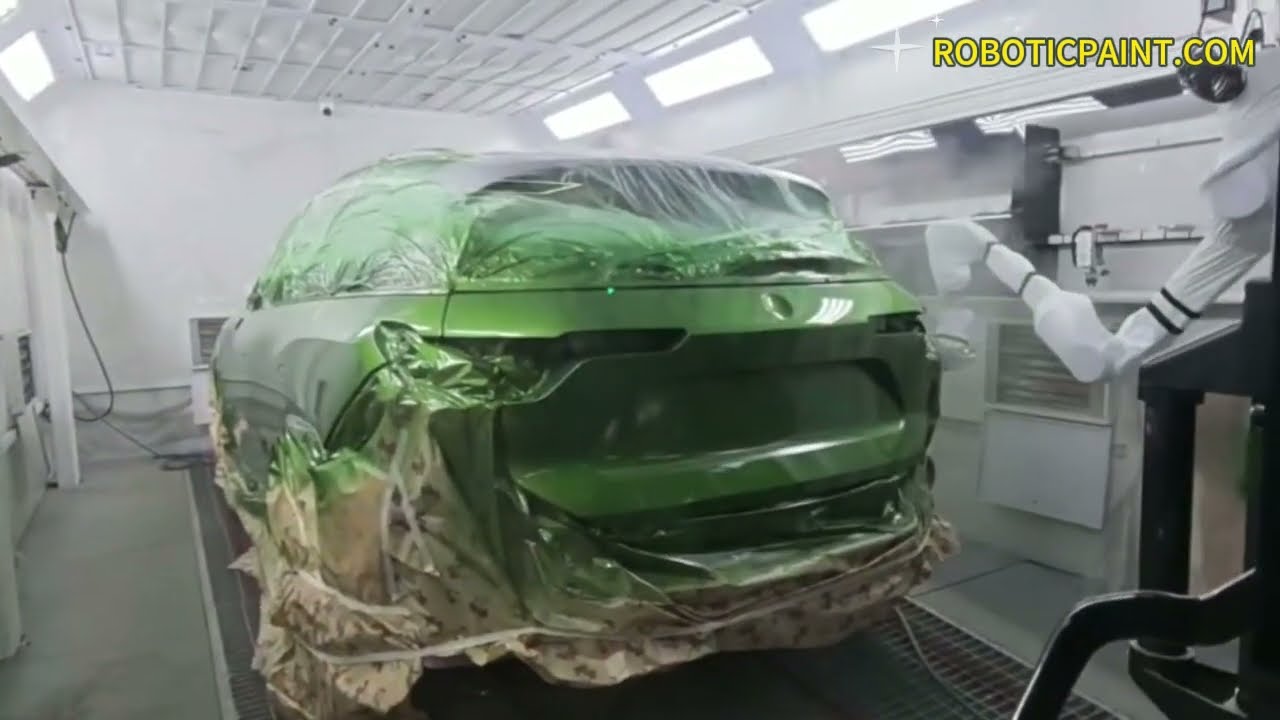 Robotic Car Paint Booth, AI Recognization and Auto Spraying