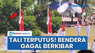 Detik-detik Bendera Gagal Berkibar dan Nyaris Jatuh ke Tanah, Paskibraka di Sukabumi Terpukul
