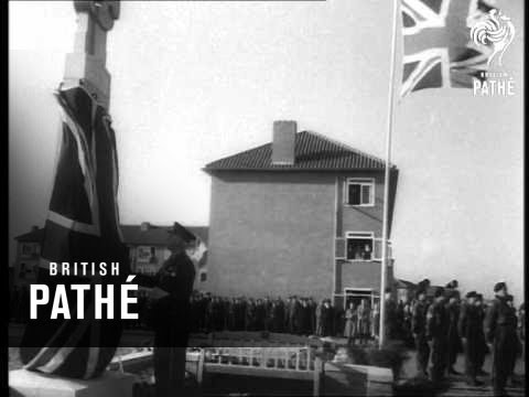 Dutch Honour Welsh Fallen Aka Dutch Memorial To 53rd Welsh Division Unveiled (1952)