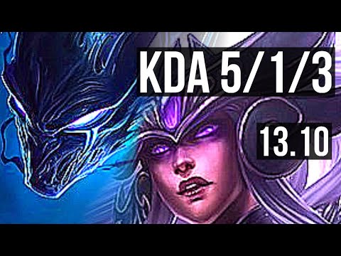 NOCTURNE vs SYNDRA (MID) | 3.4M mastery, 1400+ games, 5/1/3, Rank 12 Nocturne | KR Master | 13.10