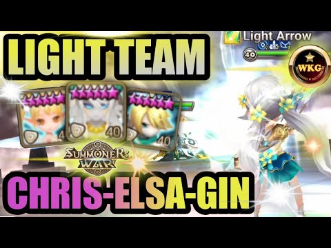 LIGHT TEAM COMBO CHRIS ELSARION GIN - Summoners War