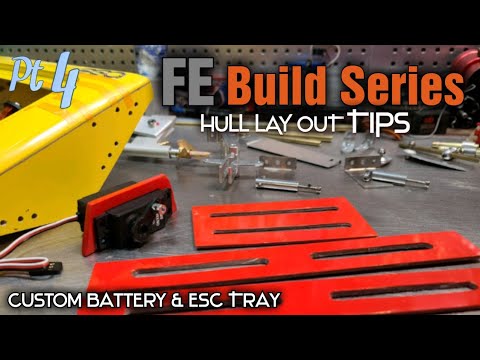 Fast Electric RC Boat Build Pt4 Custom Battery Tray & Transom Layout Tips - Deltaforce Sniper
